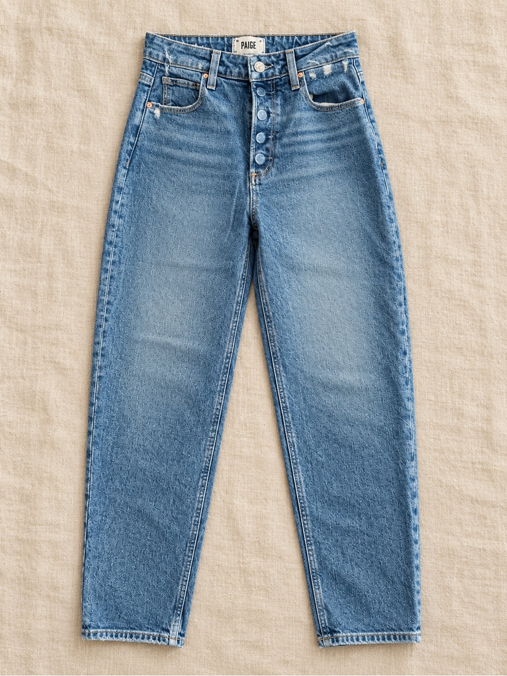 PAIGE High-Rise Barrel Leg Jeans Vintage Wash